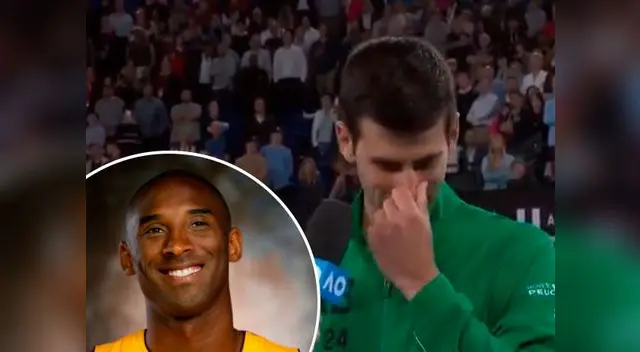 Novak Djokovic no aguantó la emoción y se quebró por la muerte de su amigo Kobe Bryant