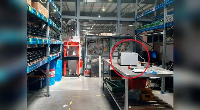 Almacén donde se registró la descarga eléctrica