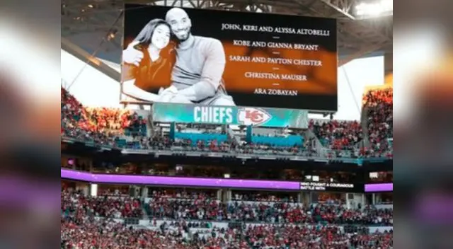 Super Bowl dedicó un minuto de silencio a Kobe Bryant y a su hija 