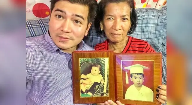 Jayvee y Nanay, su madre Jayvee y Nanay, su madre