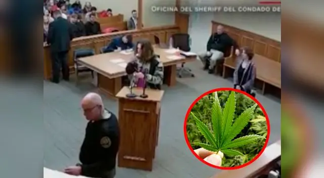 Hombre fuma marihuana durante juicio en Estados Unidos Hombre fuma marihuana durante juicio en Estados Unidos