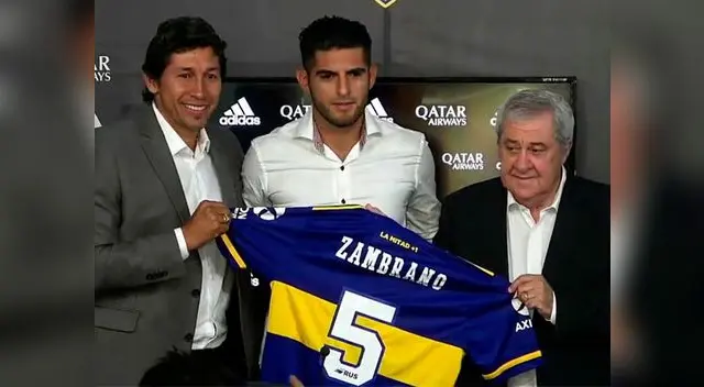 El día que Carlos Zambrano fue oficializado en Boca Juniors, posó junto Jorge Bermúdez y Jorge Amor Ameal El día que Carlos Zambrano fue oficializado en Boca Juniors, posó junto Jorge Bermúdez y Jorge Amor Ameal