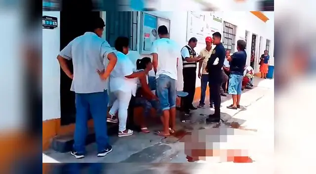 Policía en hospital donde llegó el cuerpo de la víctima