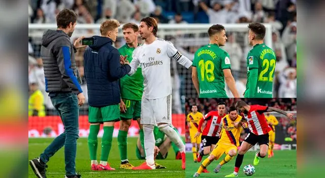 Sergio  Ramos y Lionel Messi capitanes del Real y Barcelona resignados tras eliminación