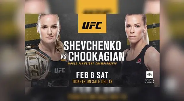 Valentina Shevchenko vs Katlyn Chookagian EN VIVO este sábado 8 de febrero pelean en el Toyota Center por el título de peso mosca Valentina Shevchenko vs Katlyn Chookagian EN VIVO este sábado 8 de febrero pelean en el Toyota Center por el título de peso mosca