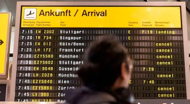 Alemania cancela vuelos por tormenta Alemania cancela vuelos por tormenta