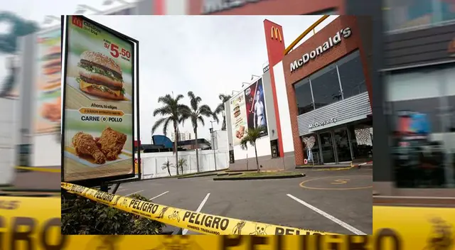 McDonald's de Pueblo libre donde fallecieron Carlos Campos y Alexandra Porras . McDonald's de Pueblo libre donde fallecieron Carlos Campos y Alexandra Porras .