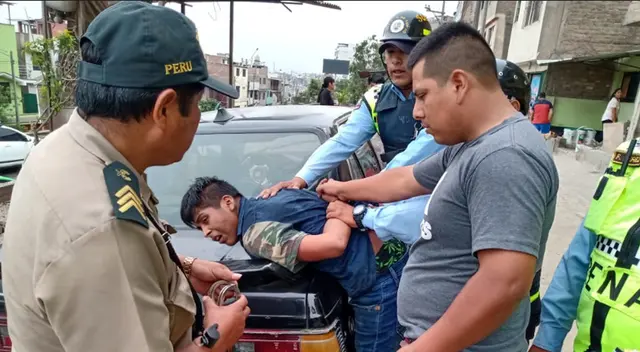 SJM: Serenos capturan a avezado ladrón que se escondió en una casa [FOTOS]