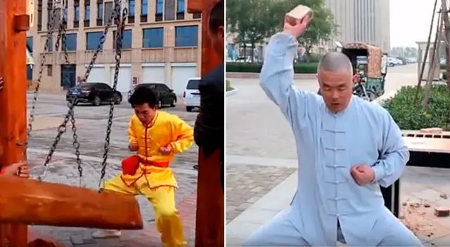 Wei Yaobin se hizo viral tras mostrar la técnica para recibir golpes en esta zona sin sufrimiento. Wei Yaobin se hizo viral tras mostrar la técnica para recibir golpes en esta zona sin sufrimiento.
