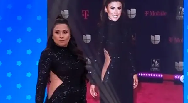 Tula Rodríguez poso al mismo estilo que la salsera.