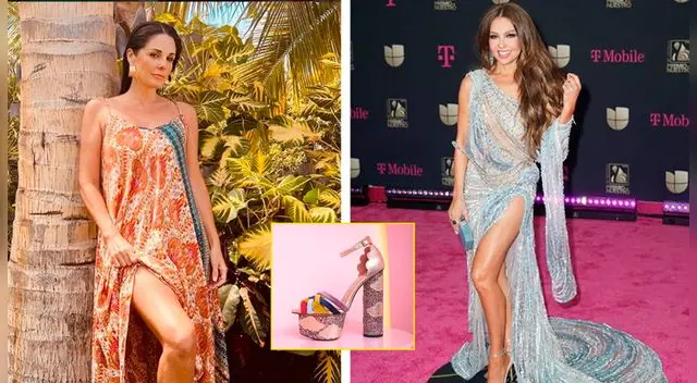 Conductora lució zapatos de Thalía. Conductora lució zapatos de Thalía.