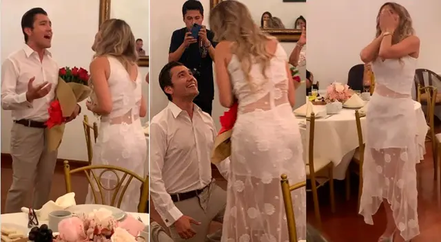 Angelo Fukuy le pide matrimonio a su novia.