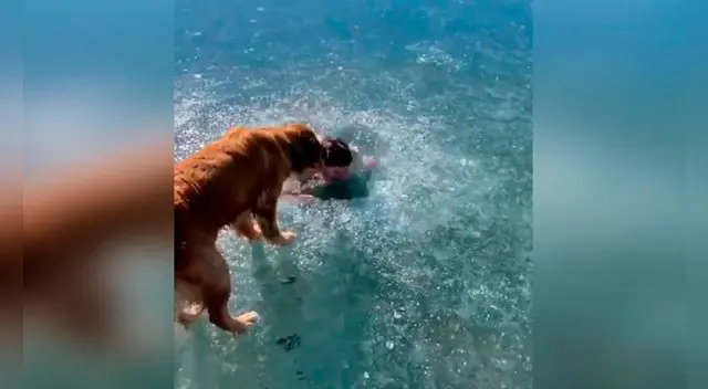 Momento exacto en que el hombre logra salir del agujero. Momento exacto en que el hombre logra salir del agujero.