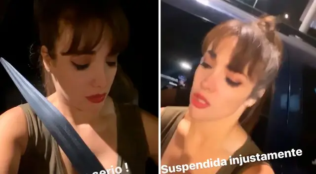 La ‘chica selfie’ rompió en llanto a la salida de su camerino.