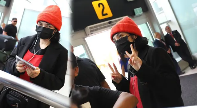 Mon Laferte llegó a Lima la mañana de este domingo.