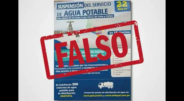 Sedapal: Desmienten comunicado por corte de agua en Lima [FOTO]