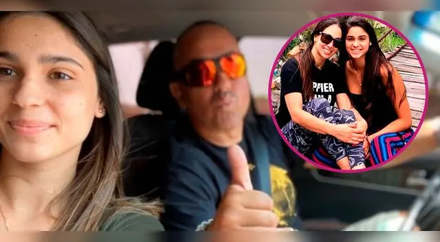 Roberto Martínez posa con hija de Melissa Loza.