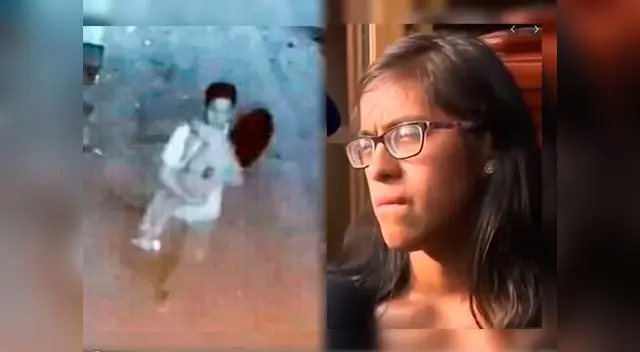 Adolescente huyendo con la menor y Mirella Huamán, madre de Camilita