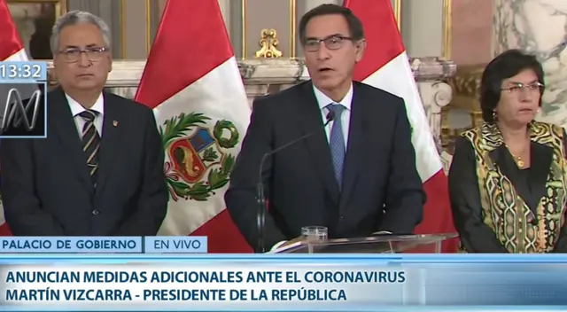 Martín Vizcarra anuncia medidas ante coronavirus en Perú.
