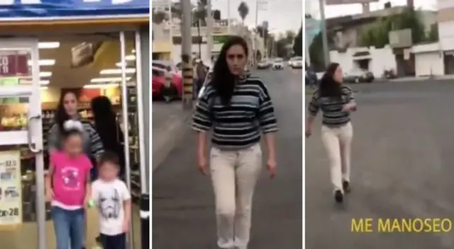 En las redes sociales se ha vuelto viral y internautas la bautizaron como lady manoseada. En las redes sociales se ha vuelto viral y internautas la bautizaron como lady manoseada.