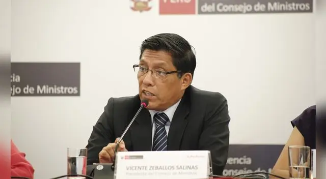 Vicente Zeballos, presidente del Consejo de Ministros.