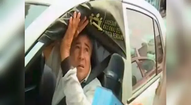 Taxista intervenido en el cruce de la avenida Javier Prado con Arenales