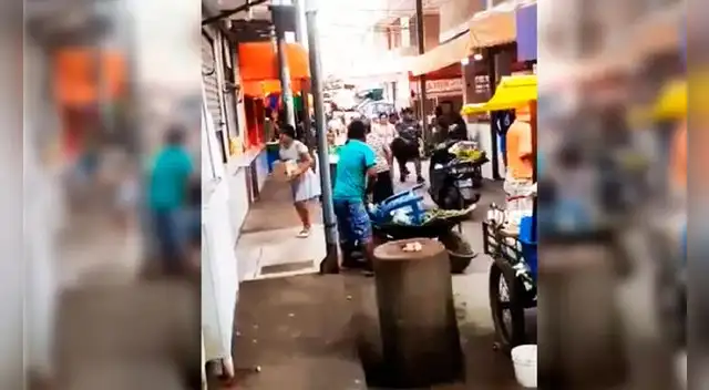 Sujetos tratron de saquear los productos del mercado  La Hermelinda de Trujillo.