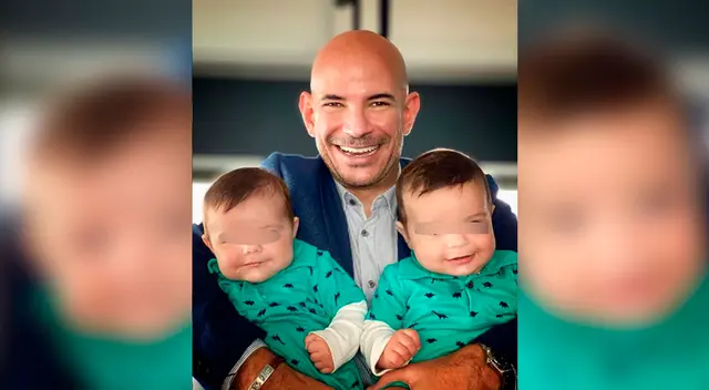 Ricardo Morán celebró su cumpleaños junto a sus pequeños hijos.