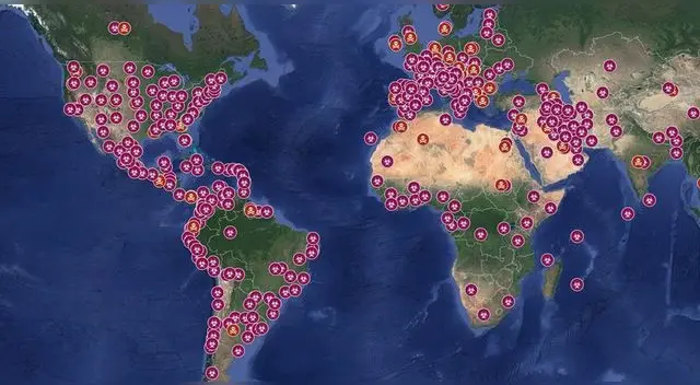 Mapa de las naciones sin Covid-19. Mapa de las naciones sin Covid-19.