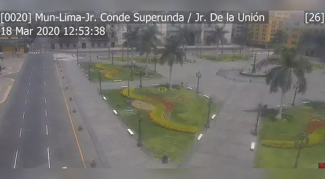 Jirón Conde Superunda con jirón de la Unió ubicado en la Plaza Mayor de Lima