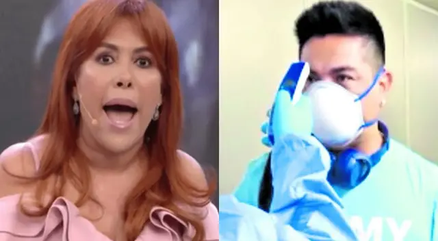 Magaly Medina le llamó la atención a Leonard León por su accionar. Magaly Medina le llamó la atención a Leonard León por su accionar.