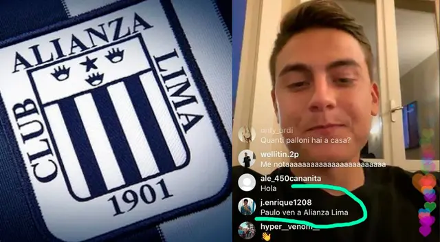 Hincha de Alianza Lima dio la vuelta al mundo por pedirle que juegue en la Liga a Dybala. Hincha de Alianza Lima dio la vuelta al mundo por pedirle que juegue en la Liga a Dybala.
