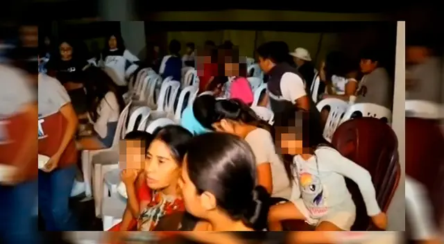 Niños y padres de familia en circo de Ate durante toque de queda.