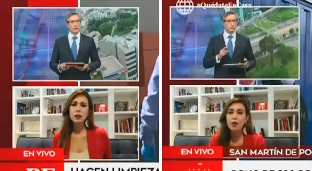 Verónica Linares apareció en el noticiero de América Noticias desde su sala mientras su compañero Federico Salazar la acompañó desde el estudio. Verónica Linares apareció en el noticiero de América Noticias desde su sala mientras su compañero Federico Salazar la acompañó desde el estudio.