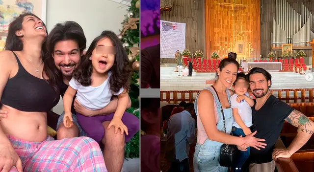 Karen Schwarz y Ezio Oliva aprovechan para jugar con su pequeña. Karen Schwarz y Ezio Oliva aprovechan para jugar con su pequeña.