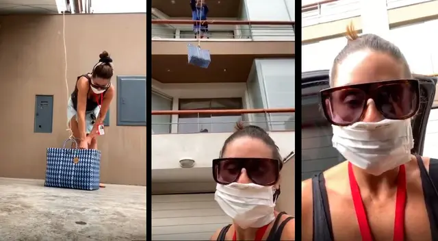 Rebeca Escribens evita el contacto con su papá. Rebeca Escribens evita el contacto con su papá.