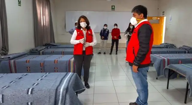 Instalaron albergue en Ayacucho. Foto: Andina Instalaron albergue en Ayacucho. Foto: Andina