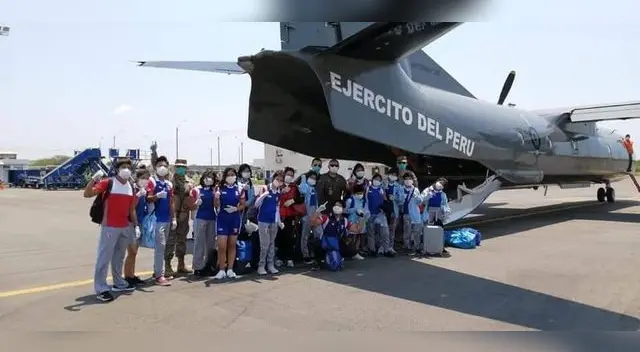 Los judokas contentos por el apoyo recibido del Ejército Peruano.