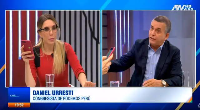 Juliana Oxenford se enfrenta a Daniel Urresti. Juliana Oxenford se enfrenta a Daniel Urresti.