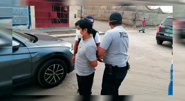 Víctor Camargo Rivera siendo detenido por la PNP. Víctor Camargo Rivera siendo detenido por la PNP.