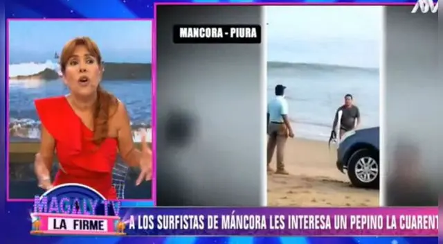 Magaly Medina se indignó porque surfistas de Mancora no acatan el decreto de aislamiento social obligatorio.