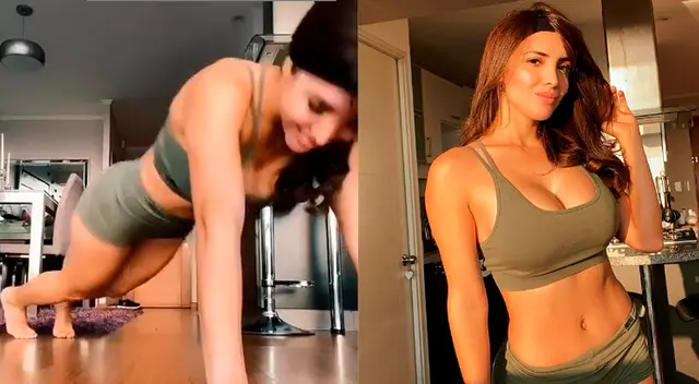 Rosángela Espinoza aprovecha hacer ejercicios durante cuarentena. Rosángela Espinoza aprovecha hacer ejercicios durante cuarentena.