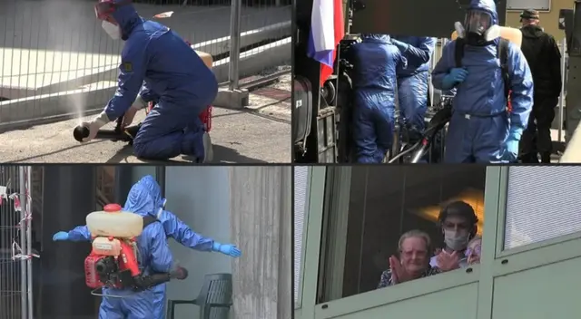 Rusia envió una brigada de médicos, epidemiólogos y especialistas de las fuerzas de defensa radiológica, química y biológica del Ministerio de Defensa a Italia. Rusia envió una brigada de médicos, epidemiólogos y especialistas de las fuerzas de defensa radiológica, química y biológica del Ministerio de Defensa a Italia.