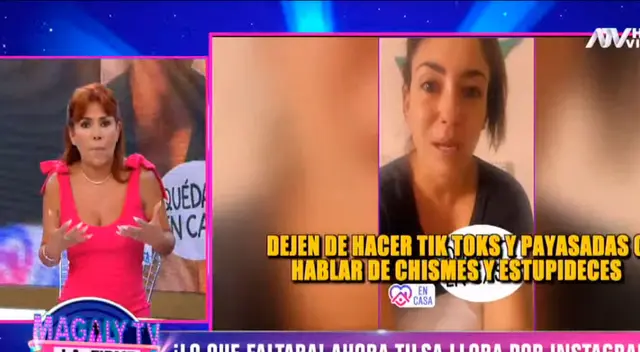 Magaly Medina le pide a Tilsa Lozano que haga yoga o se tome una manzanilla. Magaly Medina le pide a Tilsa Lozano que haga yoga o se tome una manzanilla.