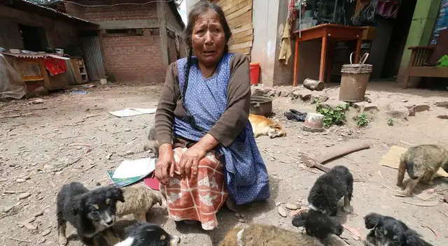 Anciana pide ayuda ante el estado de emergencia.