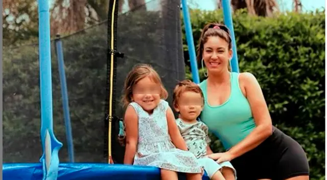 Tilsa Lozano y sus hijos.