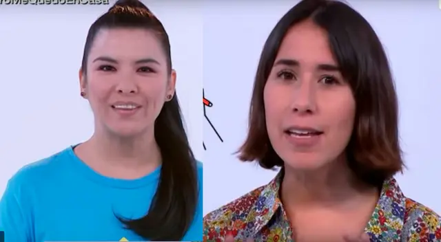 Fátima Saldonid y Patricia Barreto conductoras de Aprendo en casa.