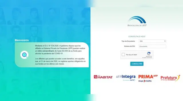 Se habilitó la página web para solicitar el retiro de los S/2 mil de AFP.