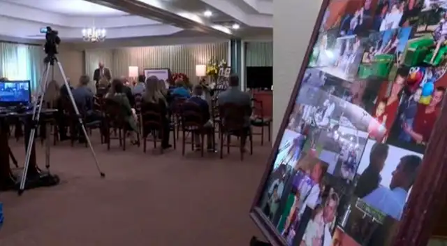 Mediante las redes sociales los familiares pueden estar durante el funeral.