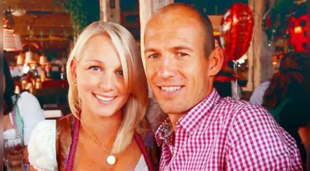 Robben y su esposa Bernadien.